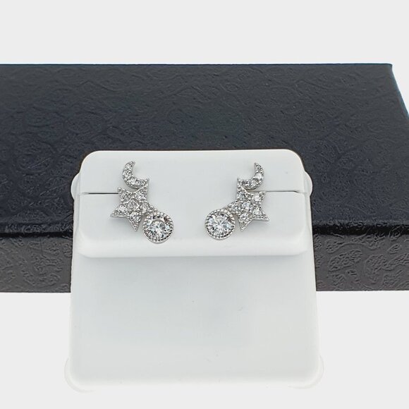 "925 sterling silver luxury CZ earrings for women/girls, Best for gift, RJUS2214 - Picture 9 of 10